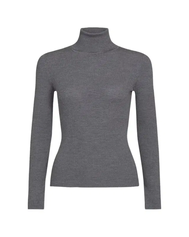 TWP Rib-Knit Wool Turtleneck Sweater