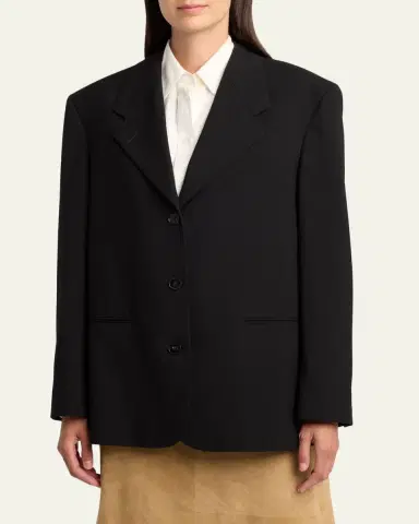 The Row Selim Single-Breasted Oversized Blazer Jacket | Thumbnail 4