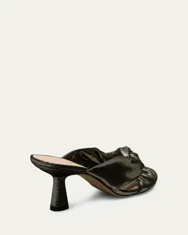 Stuart Weitzman 75mm Soplaya Leather Noir Mule Sandals | Thumbnail 4