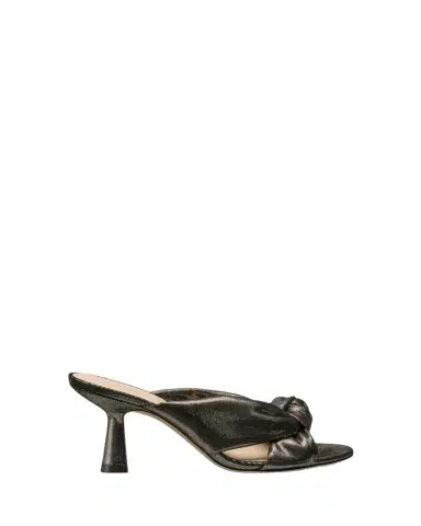 Stuart Weitzman 75mm Soplaya Leather Noir Mule Sandals | Thumbnail 1