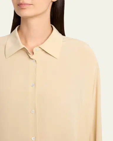 THE ROW Luka Oversized Silk Button-Down Shirt | Thumbnail 5