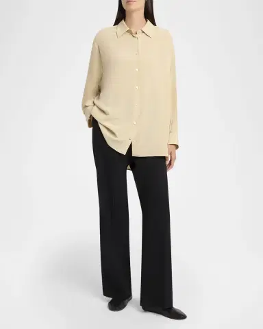 THE ROW Luka Oversized Silk Button-Down Shirt | Thumbnail 6