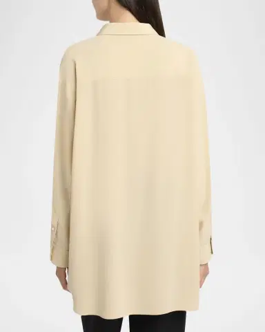 THE ROW Luka Oversized Silk Button-Down Shirt | Thumbnail 7