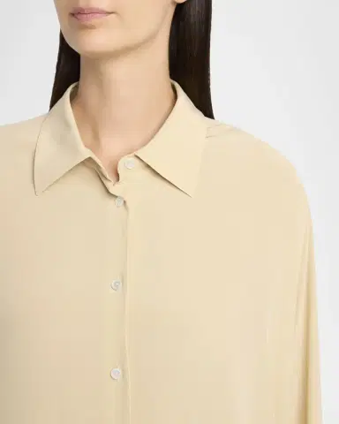 THE ROW Luka Oversized Silk Button-Down Shirt | Thumbnail 9