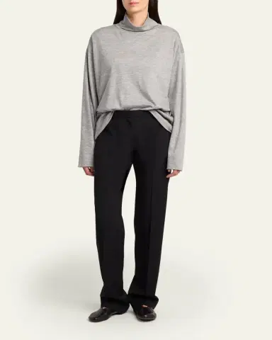 The Row Hiram Straight-Leg Wool Pants | Thumbnail 2 The Row Hiram Straight-Leg Wool Pants | Thumbnail 2