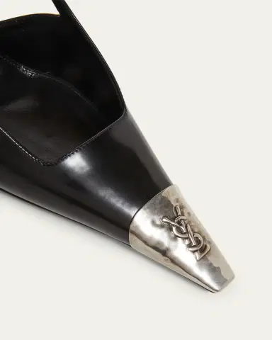 Saint Laurent 90mm Jeanne Leather Slingback Pumps | Thumbnail 3 Saint Laurent 90mm Jeanne Leather Slingback Pumps | Thumbnail 3