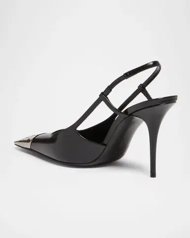 Saint Laurent 90mm Jeanne Leather Slingback Pumps | Thumbnail 4 Saint Laurent 90mm Jeanne Leather Slingback Pumps | Thumbnail 4