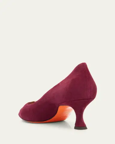 Santoni 55mm Suede Buckle Mid-Heel Pumps | Thumbnail 4
