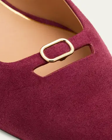 Santoni 55mm Suede Buckle Mid-Heel Pumps | Thumbnail 5
