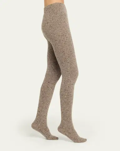 The Row Mumu Speckled Cashmere Knit Footed Tights | Thumbnail 4
