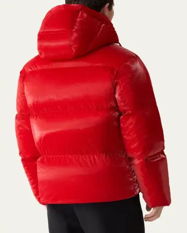 Mackage Men's Kent-Glo High-Gloss Hooded Down Jacket | Thumbnail 3 Mackage Men's Kent-Glo High-Gloss Hooded Down Jacket | Thumbnail 3