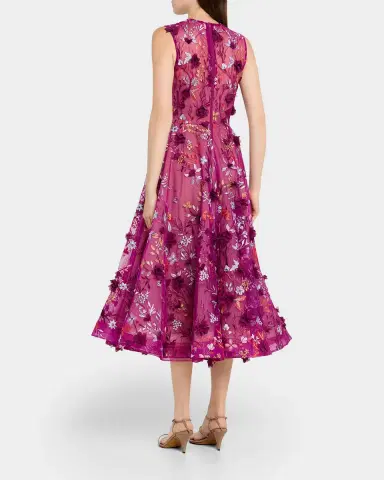 Bronx and Banco Saba Floral-Embroidered Sleeveless Midi Dress | Thumbnail 2 Bronx and Banco Saba Floral-Embroidered Sleeveless Midi Dress | Thumbnail 2