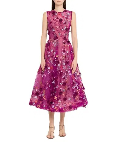 Bronx and Banco Saba Floral-Embroidered Sleeveless Midi Dress | Thumbnail 1 Bronx and Banco Saba Floral-Embroidered Sleeveless Midi Dress | Thumbnail 1