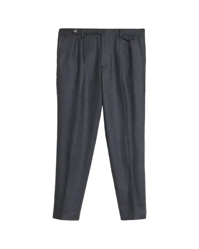 Men's Flannel Extended Waistband Double-Pleated Pants
