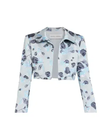 PRABAL GURUNG Metallic Floral Jacquard Bolero Jacket | Thumbnail 1 PRABAL GURUNG Metallic Floral Jacquard Bolero Jacket | Thumbnail 1