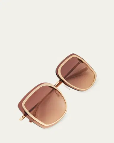 BARTON PERREIRA Halima 65mm Square Titanium Sunglasses | Thumbnail 4 BARTON PERREIRA Halima 65mm Square Titanium Sunglasses | Thumbnail 4