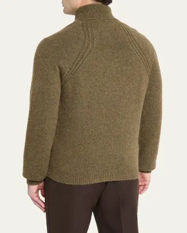 Sease Men's Cashmere Mouline Half-Zip Sweater | Thumbnail 7 Sease Men's Cashmere Mouline Half-Zip Sweater | Thumbnail 7