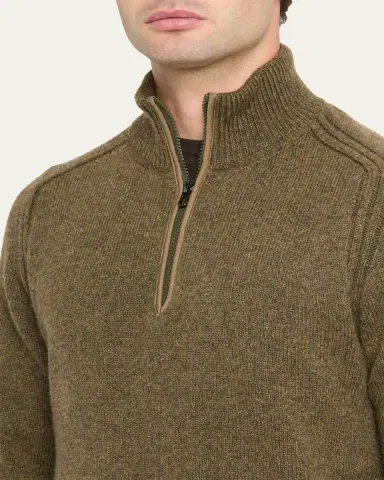 Sease Men's Cashmere Mouline Half-Zip Sweater | Thumbnail 9 Sease Men's Cashmere Mouline Half-Zip Sweater | Thumbnail 9