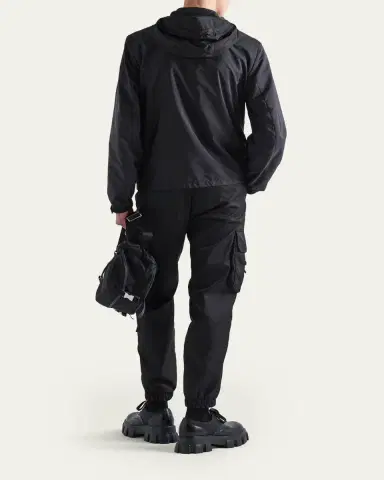 Prada Men's Re-Nylon Full-Zip Hooded Jacket | Thumbnail 3 Prada Men's Re-Nylon Full-Zip Hooded Jacket | Thumbnail 3