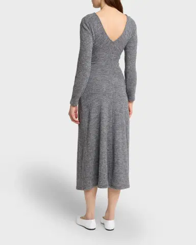 Proenza Schouler White Label Sai Wool Jersey Long-Sleeve Dress | Thumbnail 2 Proenza Schouler White Label Sai Wool Jersey Long-Sleeve Dress | Thumbnail 2