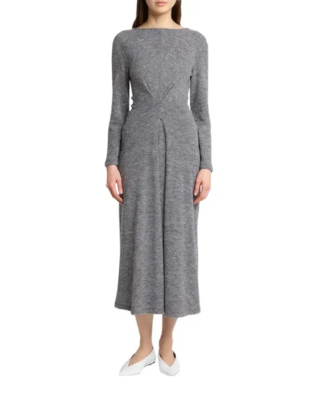 Sai Wool Jersey Long-Sleeve Dress