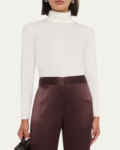 Majestic Filatures Soft Touch Pleated Long-Sleeve Turtleneck | Thumbnail 8 Majestic Filatures Soft Touch Pleated Long-Sleeve Turtleneck | Thumbnail 8