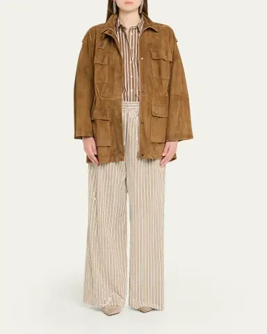 Brunello Cucinelli Couture Suede Utility Jacket | Thumbnail 2 Brunello Cucinelli Couture Suede Utility Jacket | Thumbnail 2
