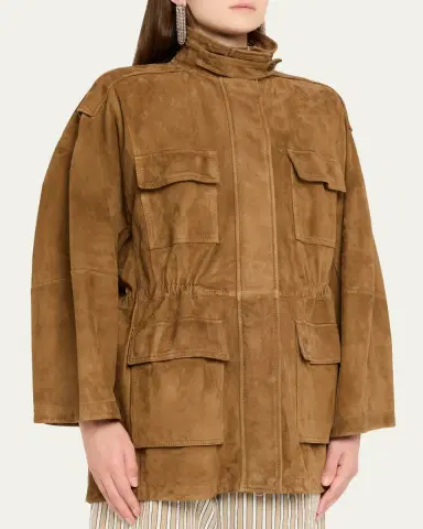 Brunello Cucinelli Couture Suede Utility Jacket | Thumbnail 4 Brunello Cucinelli Couture Suede Utility Jacket | Thumbnail 4