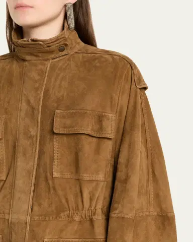 Brunello Cucinelli Couture Suede Utility Jacket | Thumbnail 5 Brunello Cucinelli Couture Suede Utility Jacket | Thumbnail 5