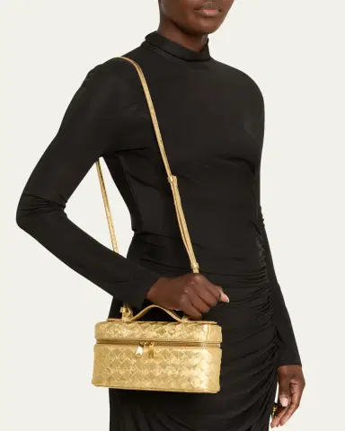 Bottega Veneta Bang Bang Laminated Leather Vanity Crossbody Bag | Thumbnail 2