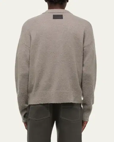 Helmut Lang Men's Brushed Polo Sweater | Thumbnail 3
