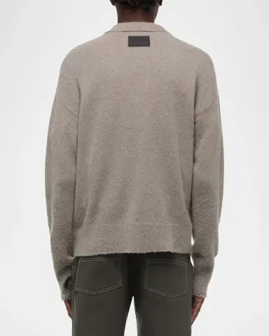 Helmut Lang Men's Brushed Polo Sweater | Thumbnail 7