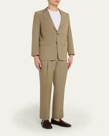 Auralee Men's Single-Breasted Wool Blazer | Thumbnail 2