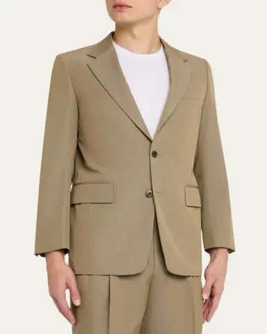 Auralee Men's Single-Breasted Wool Blazer | Thumbnail 4
