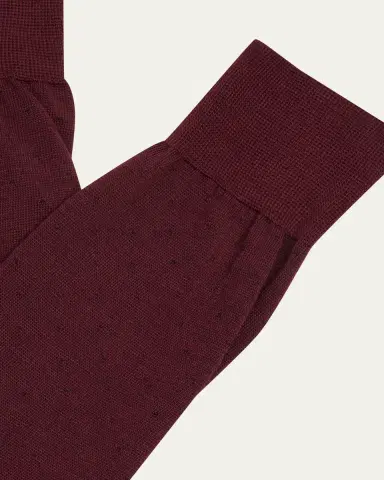 Bresciani en's Cotton Pindot Mid-Calf Socks | Thumbnail 2 Bresciani en's Cotton Pindot Mid-Calf Socks | Thumbnail 2