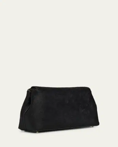 TOTEME T Lock Flap Horsehair Clutch Bag | Thumbnail 3 TOTEME T Lock Flap Horsehair Clutch Bag | Thumbnail 3
