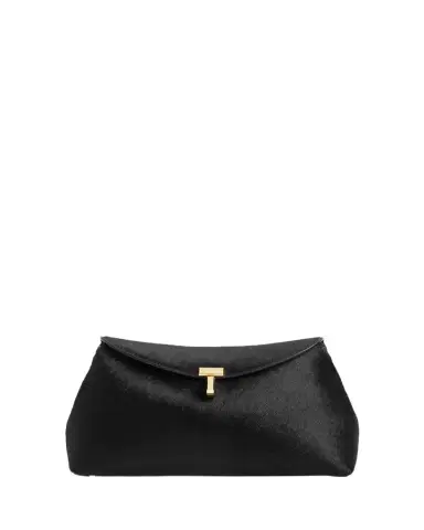 TOTEME T Lock Flap Horsehair Clutch Bag | Thumbnail 1 TOTEME T Lock Flap Horsehair Clutch Bag | Thumbnail 1