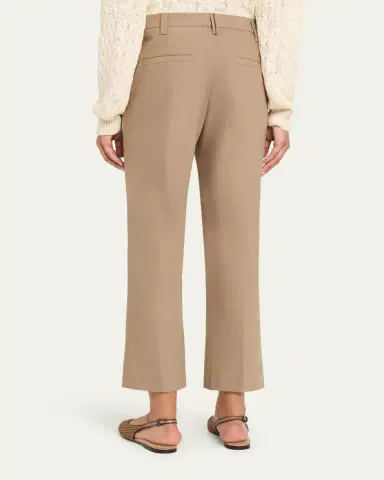 Brunello Cucinelli Stretch Cotton Gabardine Crop Cigarette Pants | Thumbnail 3 Brunello Cucinelli Stretch Cotton Gabardine Crop Cigarette Pants | Thumbnail 3