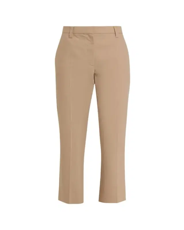 Brunello Cucinelli Stretch Cotton Gabardine Crop Cigarette Pants