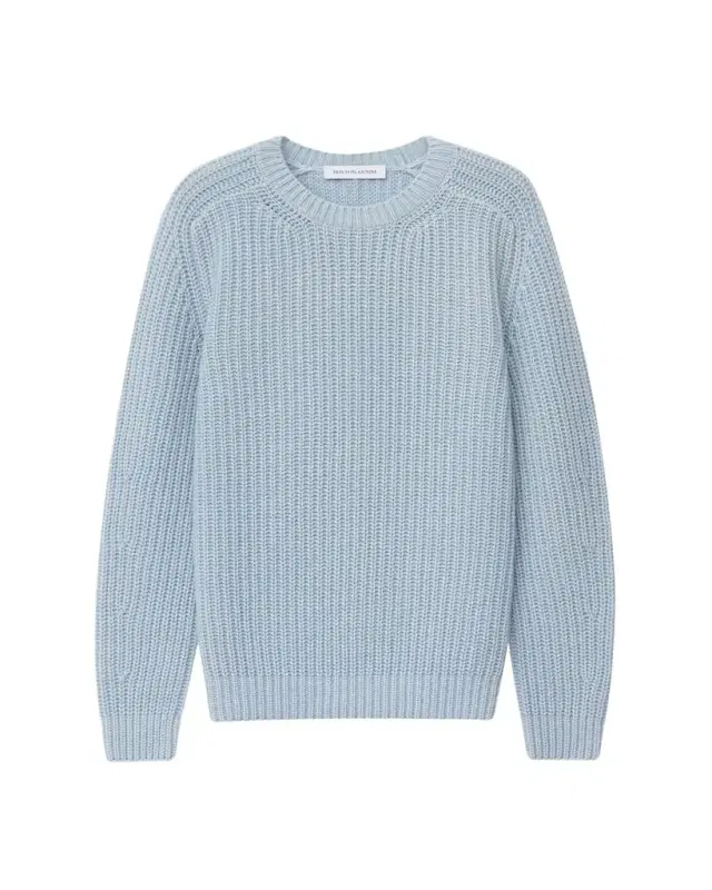 Iris Von Arnim Men's Stonewashed Cashmere Rib-Knit Crewneck Sweater