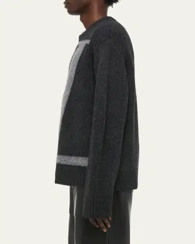 Helmut Lang Men's HL Logo Crewneck Sweater | Thumbnail 4 Helmut Lang Men's HL Logo Crewneck Sweater | Thumbnail 4