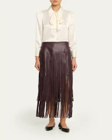 L'Agence Honey Tie-Neck Silk Blouse | Thumbnail 2 L'Agence Honey Tie-Neck Silk Blouse | Thumbnail 2