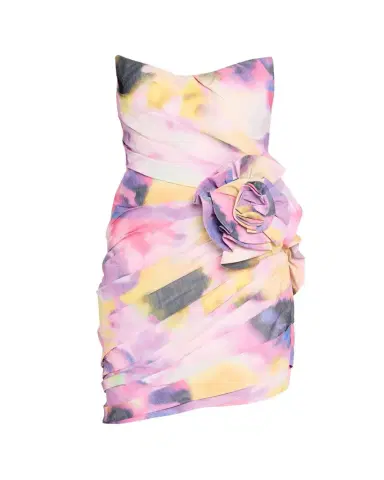 PAMELLA ROLAND Floral-Printed Taffeta Mini Dress | Thumbnail 1 PAMELLA ROLAND Floral-Printed Taffeta Mini Dress | Thumbnail 1