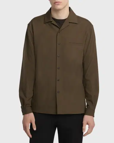 The Row Men's Kanta Wool Notch-Collar Button-Down Shirt | Thumbnail 8 The Row Men's Kanta Wool Notch-Collar Button-Down Shirt | Thumbnail 8