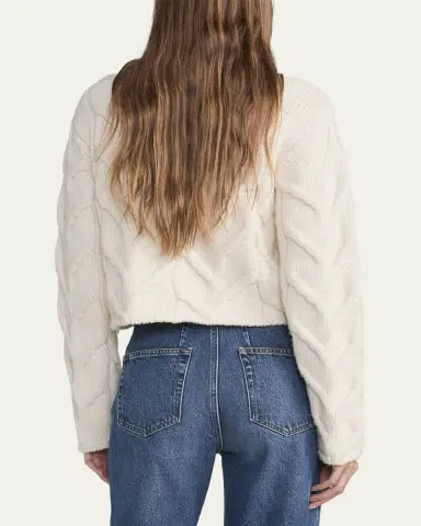 Frame The Cable Funnel Sweater | Thumbnail 3