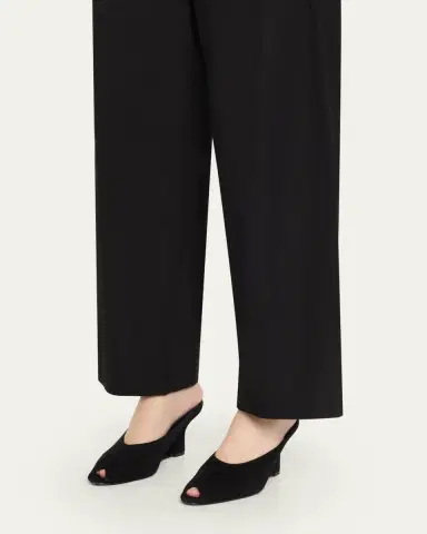TOTEME Velvet Peep-Toe Mules | Thumbnail 2 TOTEME Velvet Peep-Toe Mules | Thumbnail 2