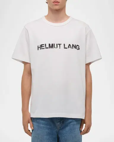 Helmut Lang Men's Relaxed-Fit Stencil Cotton Tee | Thumbnail 15
