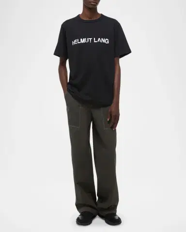 Helmut Lang Men's Relaxed-Fit Stencil Cotton Tee | Thumbnail 10