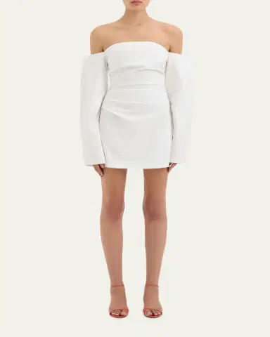 SIR. Martina Sleeved Off-Shoulder Mini Dress | Thumbnail 2 SIR. Martina Sleeved Off-Shoulder Mini Dress | Thumbnail 2