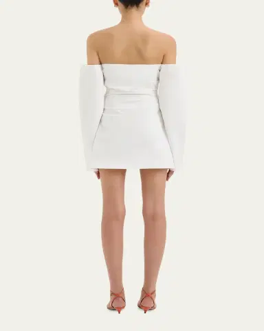 SIR. Martina Sleeved Off-Shoulder Mini Dress | Thumbnail 3 SIR. Martina Sleeved Off-Shoulder Mini Dress | Thumbnail 3